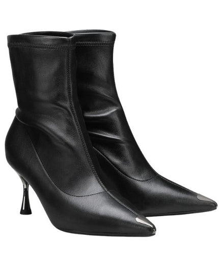 Cult Pink 3954 stivaletti in pelle morbida con tacco rocchetto