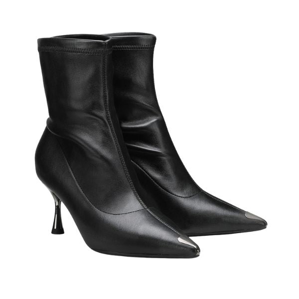 Cult Pink 3954 stivaletti in pelle morbida con tacco rocchetto