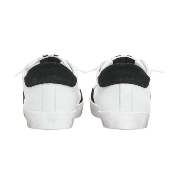2Star Prime Star Sneaker in Pelle Bianca con Dettagli in Crosta Nera