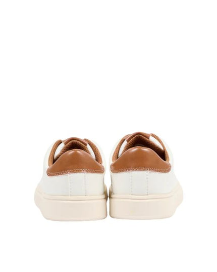 Tommy Hilfiger sneakers bianche con dettaglio cuoio