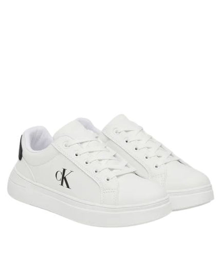 Calvin Klein sneakers in ecopelle bianca con logo monogram