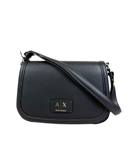 Armani Exchange borsa a spalla con patta nera