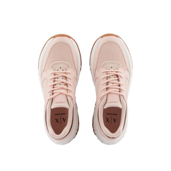 Armani Exchange sneakers in mesh rosa