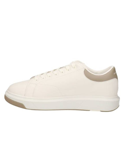 Armani Exchange sneakers basse bianche e beige