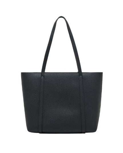 Armani Exchange borsa shopping nera effetto granato con charm logato