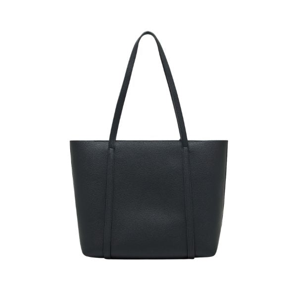 Armani Exchange borsa shopping nera effetto granato con charm logato