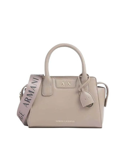 Armani Exchange borsa a mano top handle piccola sand
