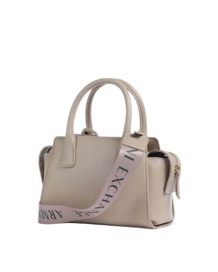 Armani Exchange borsa a mano top handle piccola sand