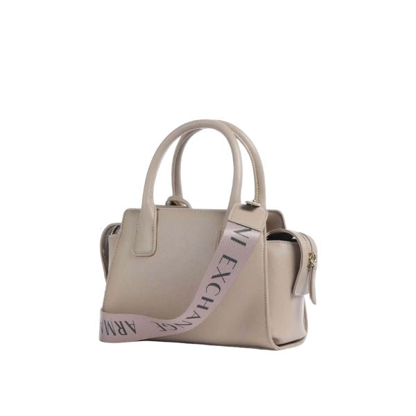 Armani Exchange borsa a mano top handle piccola sand