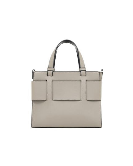 Armani Exchange Borsa Tote piccola con logo smaltato doppio manico e tracolla Sand
