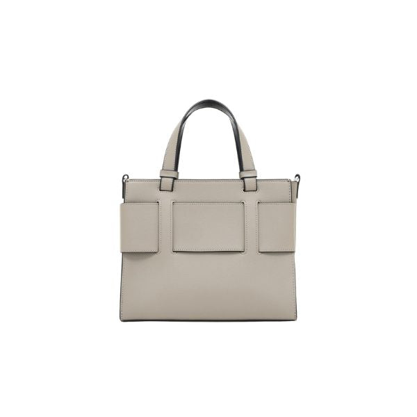 Armani Exchange Borsa Tote piccola con logo smaltato doppio manico e tracolla Sand