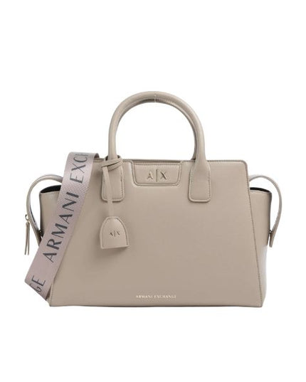 Armani Exchange borsa a mano top handle grande sand