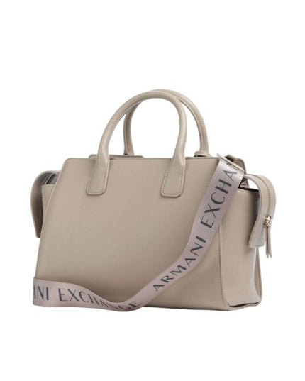 Armani Exchange borsa a mano top handle grande sand