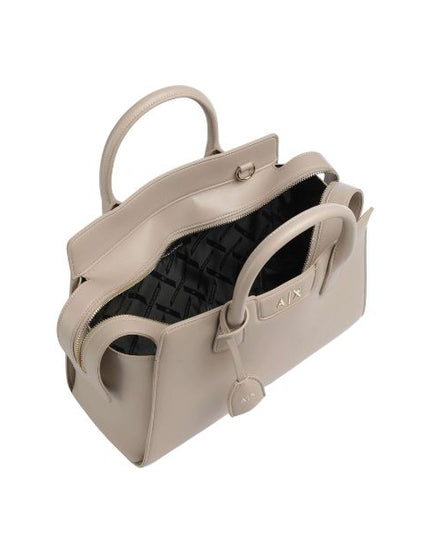 Armani Exchange borsa a mano top handle grande sand
