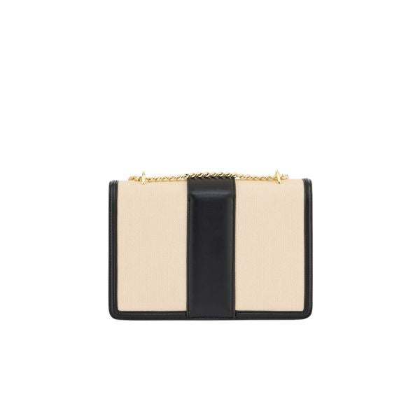Armani Exchange borsa a spalla in tessuto e pelle con dettagli neri