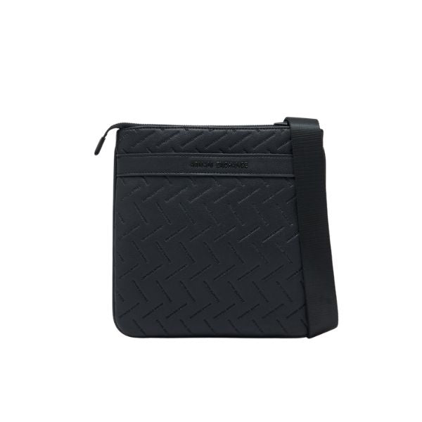 Armani Exchange tracolla slim con logo impresso all over