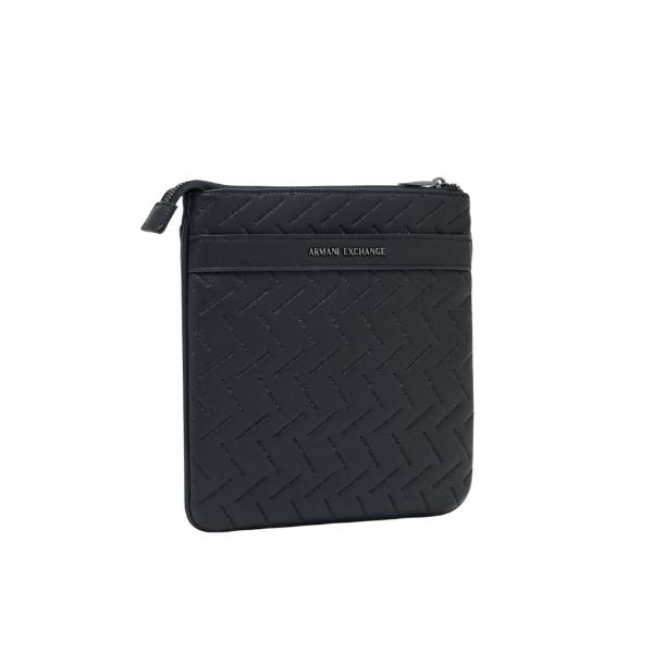 Armani Exchange tracolla slim con logo impresso all over