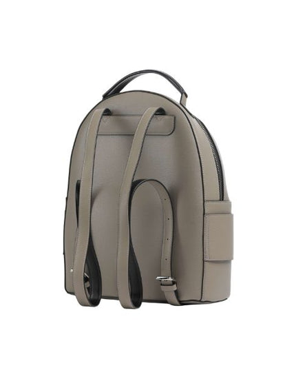 Armani Exchange zaino effetto saffiano con logo smaltato sand