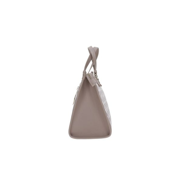 Armani Exhange borsa a mano con stampa geometrica bianca