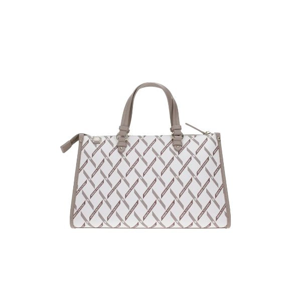 Armani Exhange borsa a mano con stampa geometrica bianca