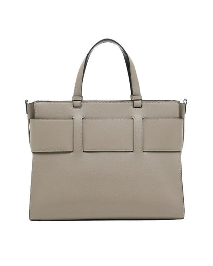Armani Exchange Borsa Tote grande con logo smaltato doppio manico e tracolla Sand