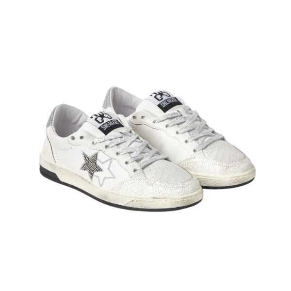2Star Week Star sneakers effetto used con dettagli argento