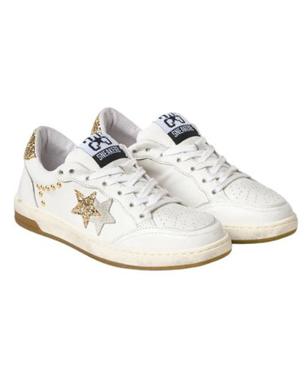 2Star Week Star sneakers effetto used con dettagli oro