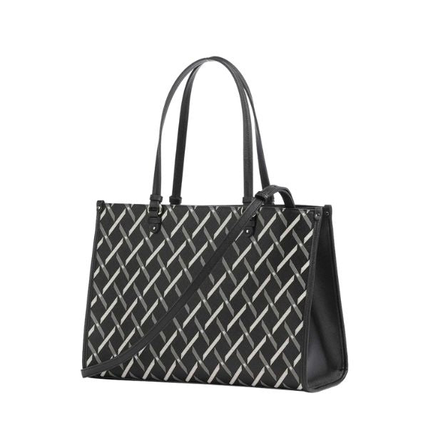 Armani Exhange borsa shopping con stampa geometrica nera