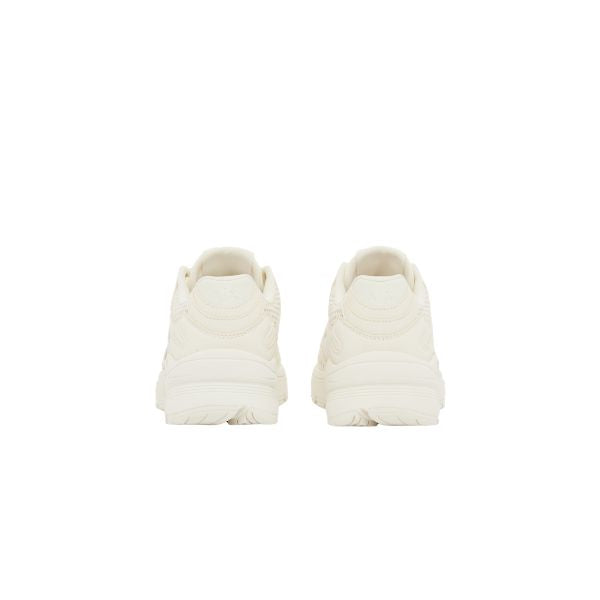 Armani Exchange sneakers in mesh bianco e oro