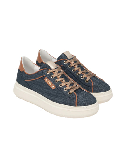 NERO GIARDINI sneakers in tessuto denim
