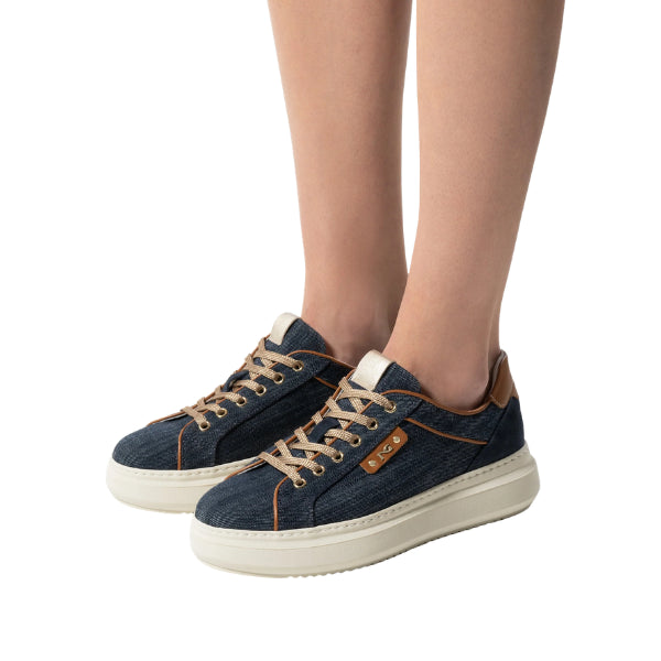 NERO GIARDINI sneakers in tessuto denim