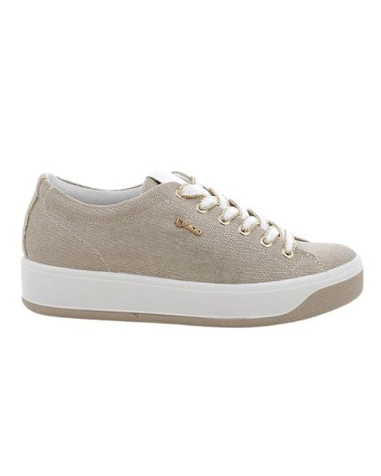 Igi&co sneakers platform in tessuto beige