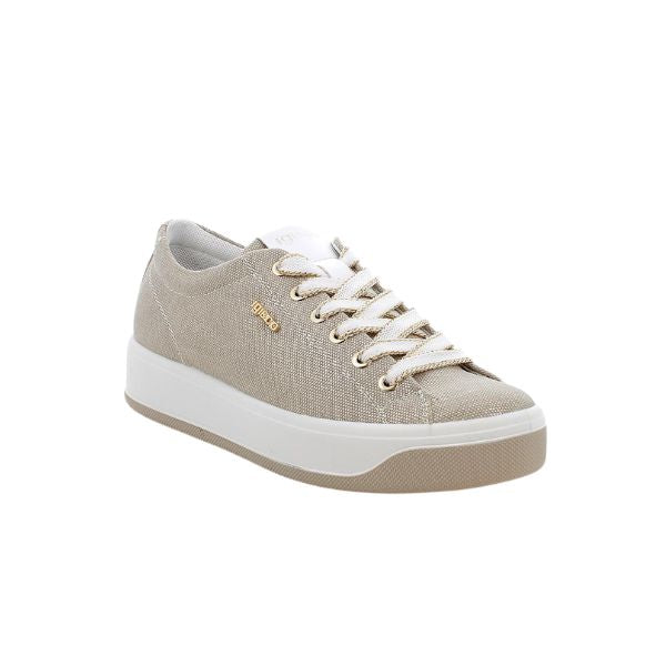Igi&co sneakers platform in tessuto beige