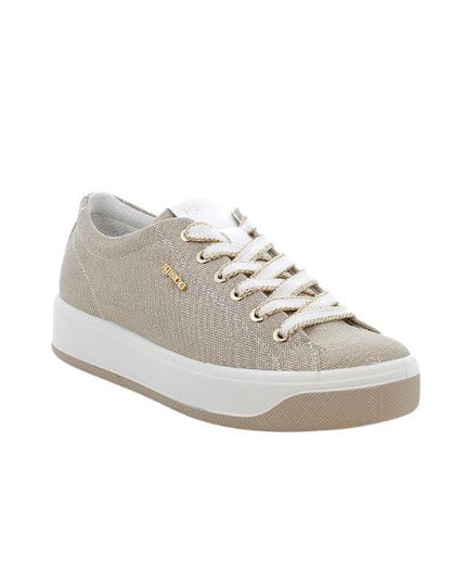Igi&co sneakers platform in tessuto beige
