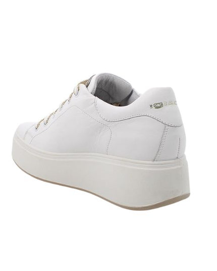 Igi&co sneakers platform bianche con dettagli strass