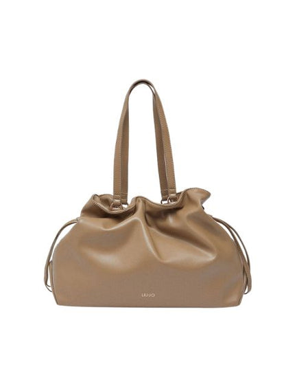 Liu Jo Riccy borsa a spalla grande con coulisse cammello