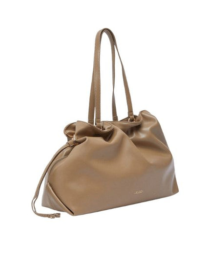 Liu Jo Riccy borsa a spalla grande con coulisse cammello