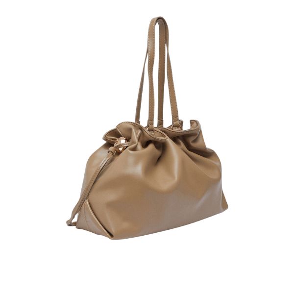 Liu Jo Riccy borsa a spalla grande con coulisse cammello