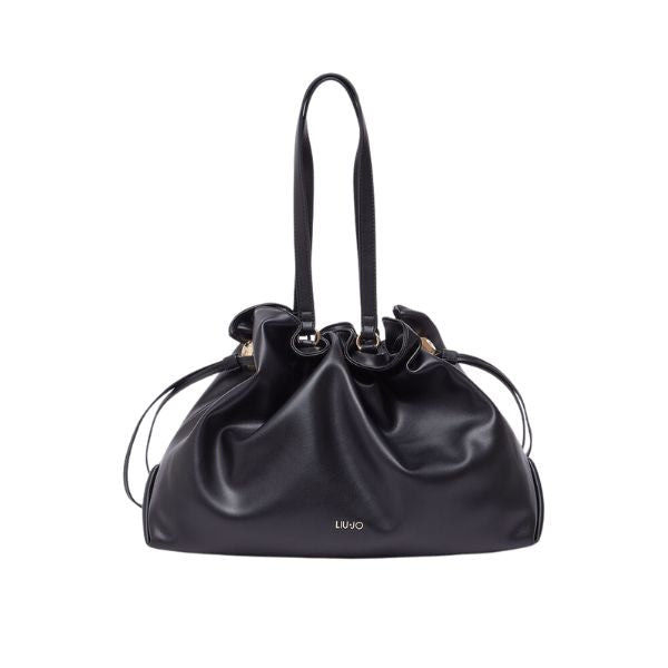 Liu Jo Riccy borsa a spalla grande con coulisse nera