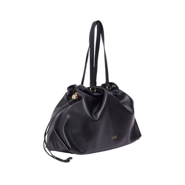 Liu Jo Riccy borsa a spalla grande con coulisse nera
