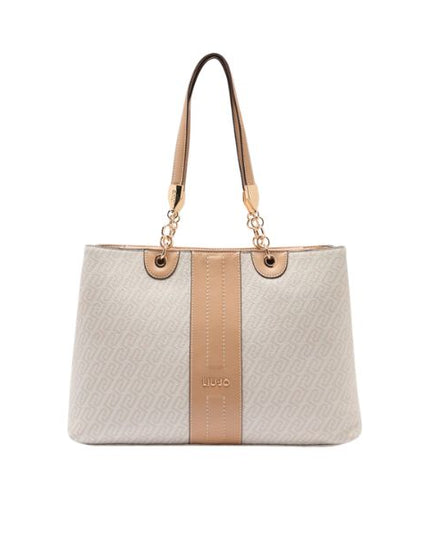 Liu Jo borsa a spalla con logo all over Cipria