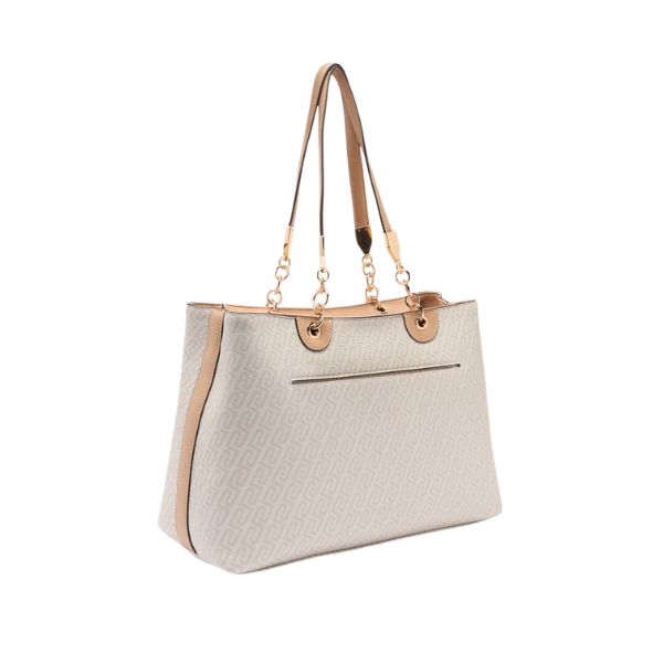 Liu Jo borsa a spalla con logo all over Cipria