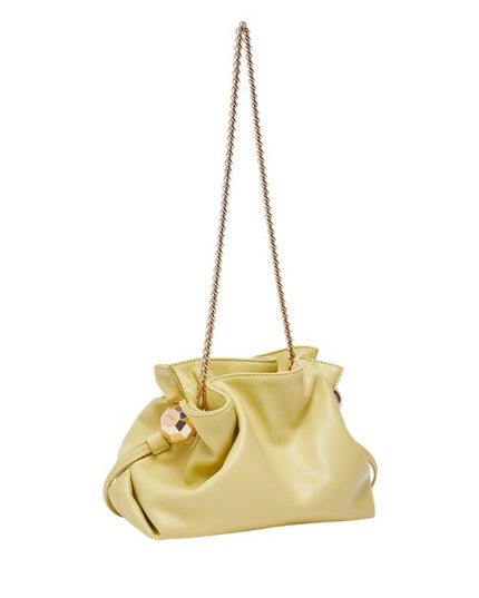 Liu Jo Riccy borsa a spalla piccola con coulisse e tracolla catena avocado