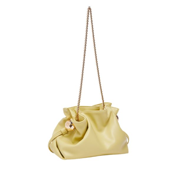 Liu Jo Riccy borsa a spalla piccola con coulisse e tracolla catena avocado