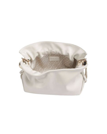 Liu Jo Riccy borsa a spalla piccola con coulisse e tracolla catena bianco