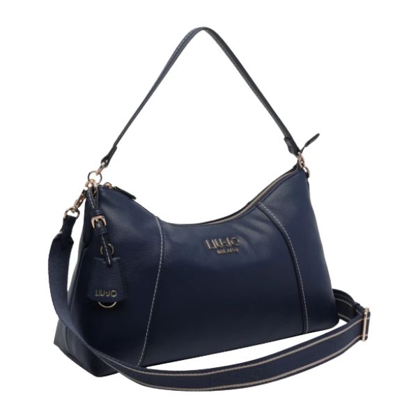Liu Jo borsa a spala in pelle martellata blu