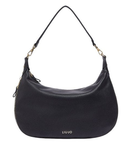 Liu Jo borsa a spalla grande con logo all over Nera