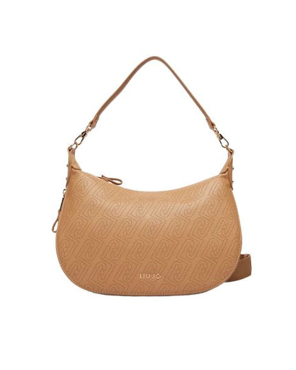 Liu Jo borsa a spalla con lofo all over Cammello