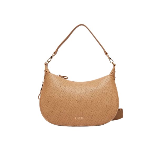 Liu Jo borsa a spalla con lofo all over Cammello