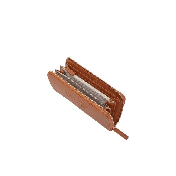 Liu Jo portagogli effetto saffiano con logo impresso Sequoia